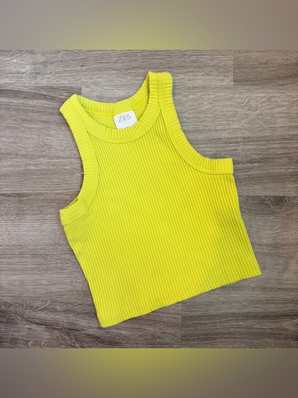 Zara neon ribbed girls tank top